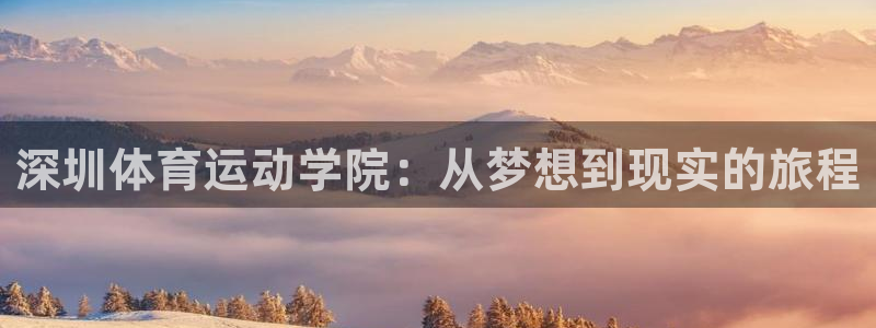 菲律宾ug环球官网：深圳体育运动学院：从梦想到现实的旅程